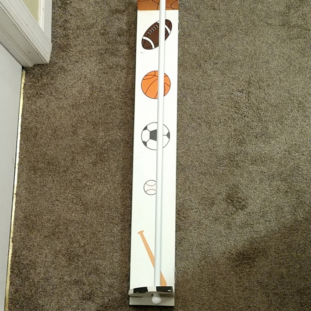 Shelf with curtain, towel or hanging rod